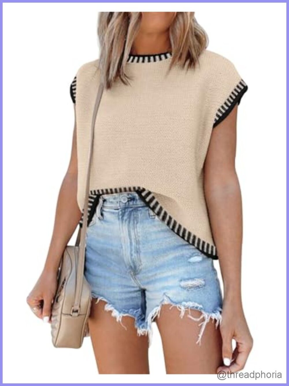Cap Sleeve Knit Sweater Tunic Top Viscose Blend Pullover Womens 2026